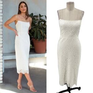 Jenny Yoo Harley Little White Dress Midi White Lace Size 0